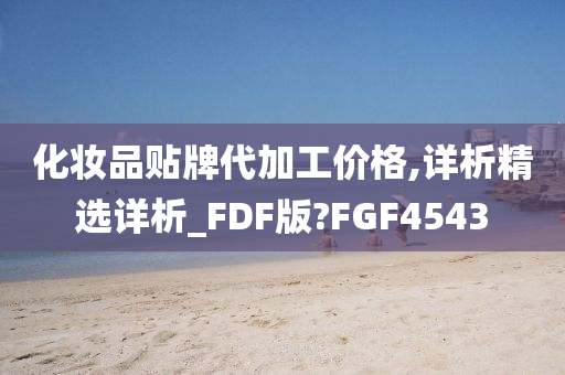 化妆品贴牌代加工价格,详析精选详析_FDF版?FGF4543