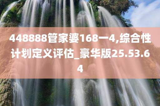 448888管家婆168一4,综合性计划定义评估_豪华版25.53.64