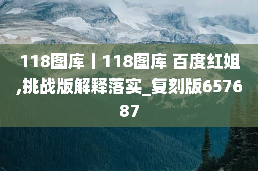 118图库丨118图库 百度红姐,挑战版解释落实_复刻版657687