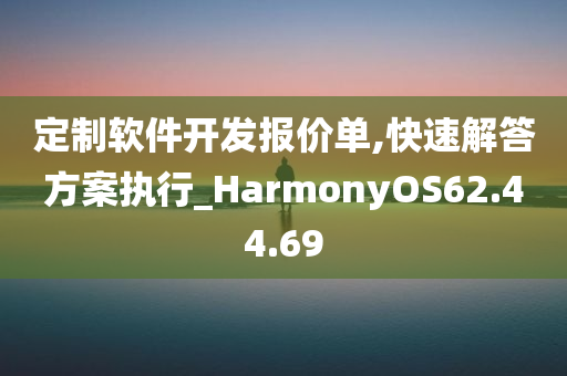 定制软件开发报价单,快速解答方案执行_HarmonyOS62.44.69