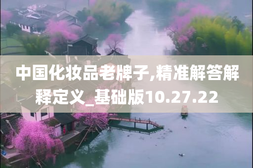 中国化妆品老牌子,精准解答解释定义_基础版10.27.22