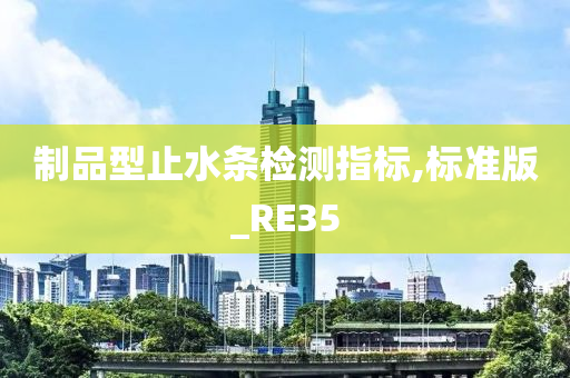 制品型止水条检测指标,标准版_RE35