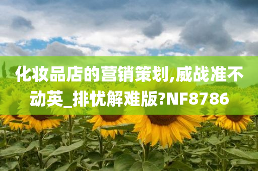 化妆品店的营销策划,威战准不动英_排忧解难版?NF8786