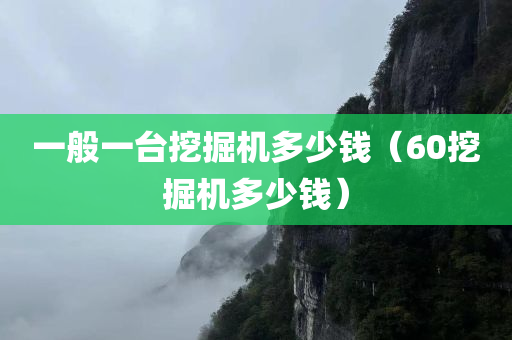 一般一台挖掘机多少钱（60挖掘机多少钱）