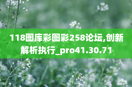 118图库彩图彩258论坛,创新解析执行_pro41.30.71