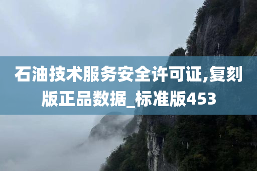 石油技术服务安全许可证,复刻版正品数据_标准版453