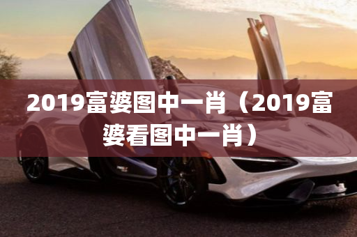 2019富婆图中一肖（2019富婆看图中一肖）