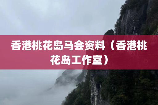 香港桃花岛马会资料（香港桃花岛工作室）