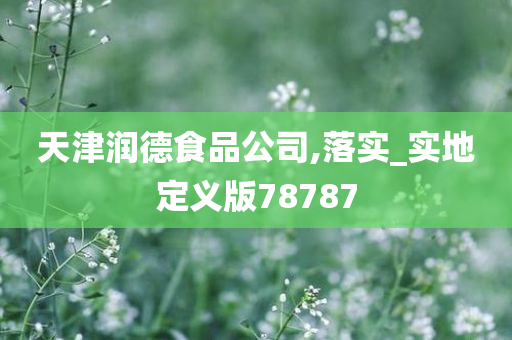 天津润德食品公司,落实_实地定义版78787