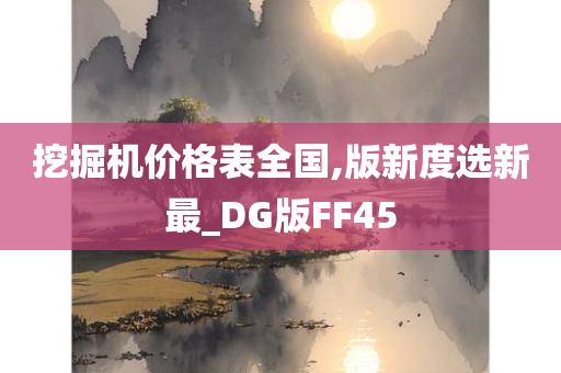 挖掘机价格表全国,版新度选新最_DG版FF45