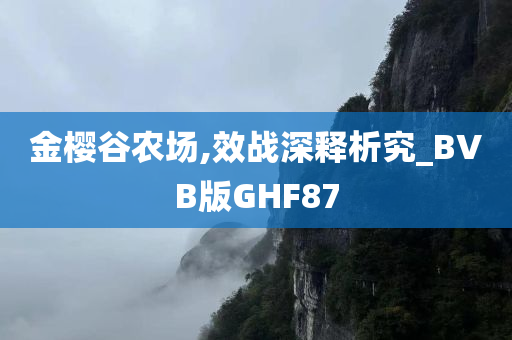 金樱谷农场,效战深释析究_BVB版GHF87