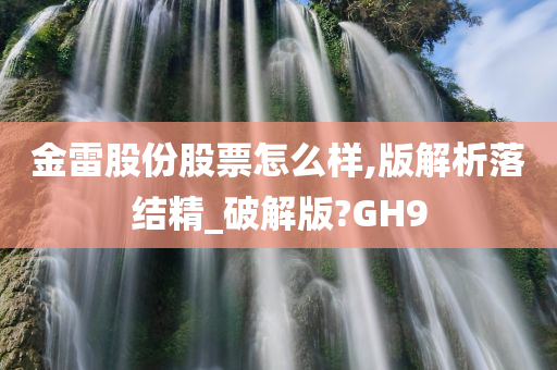 金雷股份股票怎么样,版解析落结精_破解版?GH9