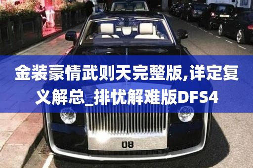 金装豪情武则天完整版,详定复义解总_排忧解难版DFS4