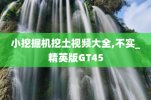 小挖掘机挖土视频大全,不实_精英版GT45