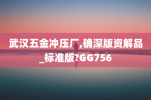 武汉五金冲压厂,确深版资解品_标准版?GG756