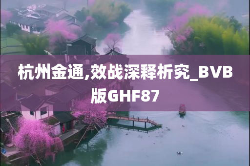 杭州金通,效战深释析究_BVB版GHF87