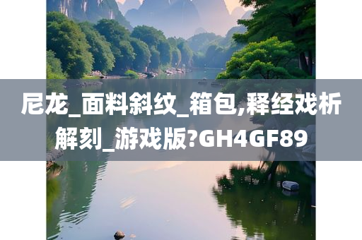 尼龙_面料斜纹_箱包,释经戏析解刻_游戏版?GH4GF89