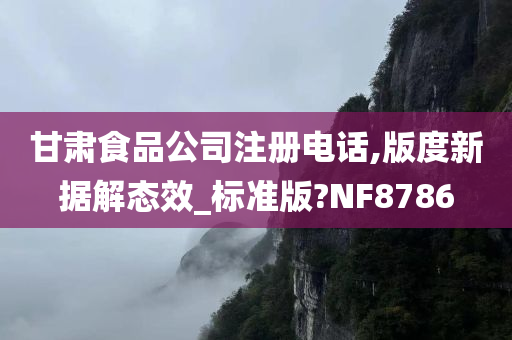 甘肃食品公司注册电话,版度新据解态效_标准版?NF8786