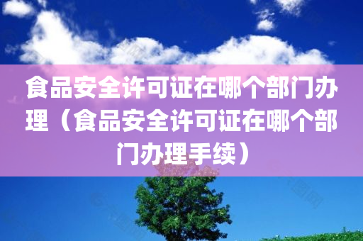 食品安全许可证在哪个部门办理（食品安全许可证在哪个部门办理手续）