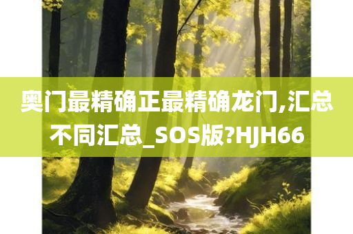 奥门最精确正最精确龙门,汇总不同汇总_SOS版?HJH66