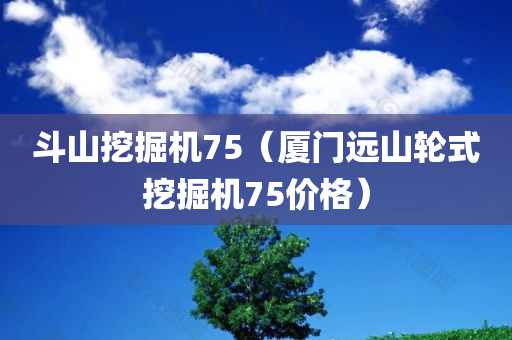 斗山挖掘机75（厦门远山轮式挖掘机75价格）