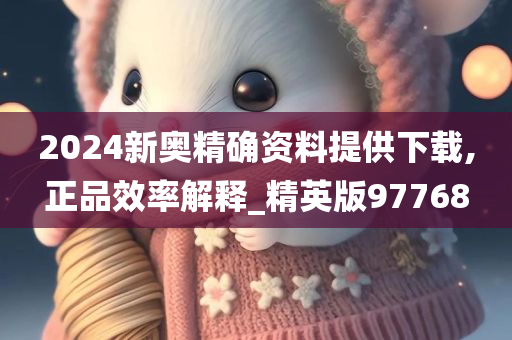 2024新奥精确资料提供下载,正品效率解释_精英版97768