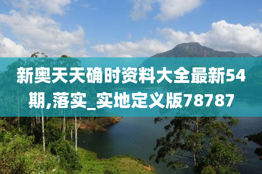 新奥天天确时资料大全最新54期,落实_实地定义版78787