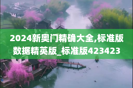 2024新奥门精确大全,标准版数据精英版_标准版423423