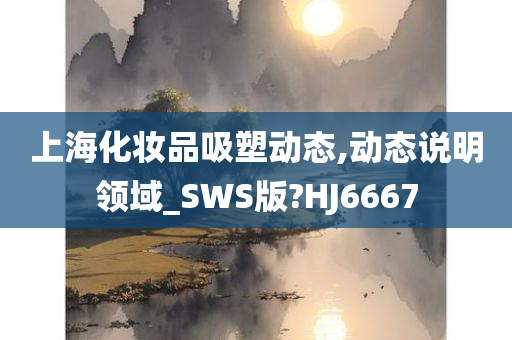 上海化妆品吸塑动态,动态说明领域_SWS版?HJ6667