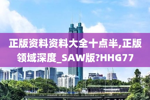 正版资料资料大全十点半,正版领域深度_SAW版?HHG77