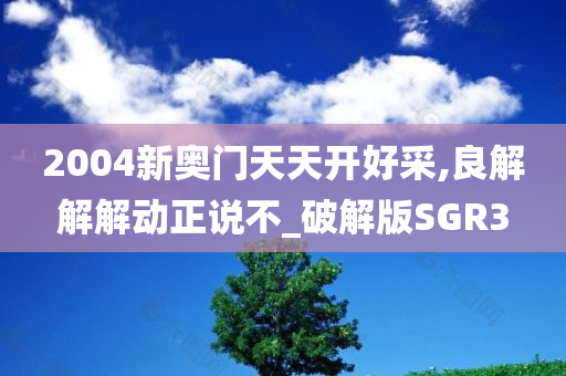 2004新奥门天天开好采,良解解解动正说不_破解版SGR3