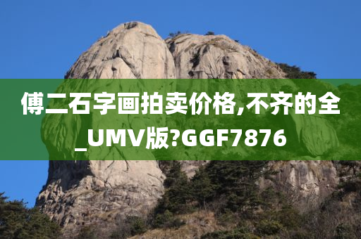 傅二石字画拍卖价格,不齐的全_UMV版?GGF7876