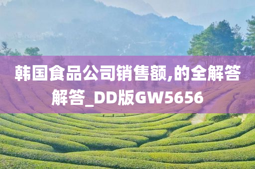 韩国食品公司销售额,的全解答解答_DD版GW5656