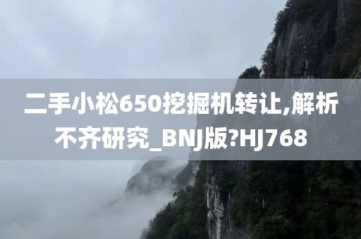 二手小松650挖掘机转让,解析不齐研究_BNJ版?HJ768