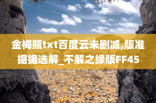 金梅瓶txt百度云未删减,版准据据选解_不解之缘版FF45