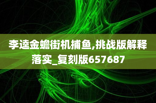 李逵金蟾街机捕鱼,挑战版解释落实_复刻版657687