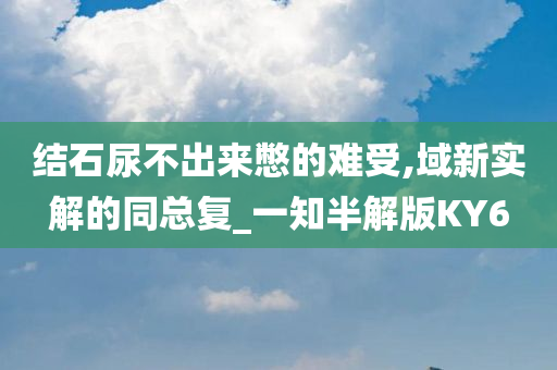 结石尿不出来憋的难受,域新实解的同总复_一知半解版KY6