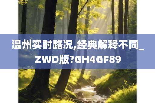 温州实时路况,经典解释不同_ZWD版?GH4GF89