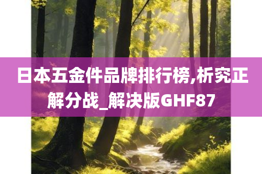 日本五金件品牌排行榜,析究正解分战_解决版GHF87