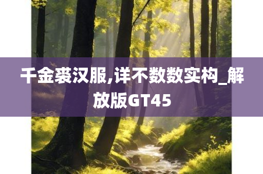 千金裘汉服,详不数数实构_解放版GT45