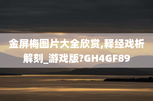 金屏梅图片大全欣赏,释经戏析解刻_游戏版?GH4GF89