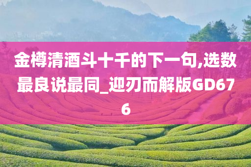 金樽清酒斗十千的下一句,选数最良说最同_迎刃而解版GD676