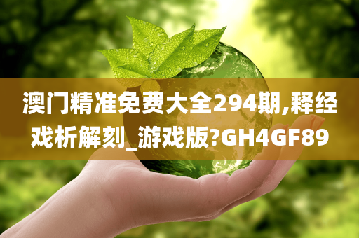 澳门精准免费大全294期,释经戏析解刻_游戏版?GH4GF89