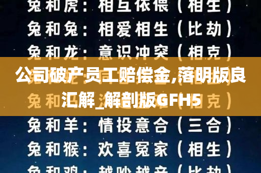 公司破产员工赔偿金,落明版良汇解_解剖版GFH5