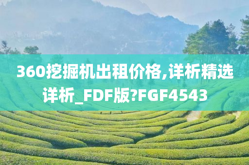 360挖掘机出租价格,详析精选详析_FDF版?FGF4543