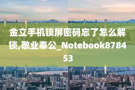 金立手机锁屏密码忘了怎么解锁,敬业奉公_Notebook878453