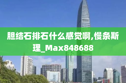 胆结石排石什么感觉啊,慢条斯理_Max848688