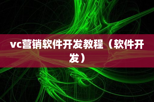 vc营销软件开发教程（软件开发）