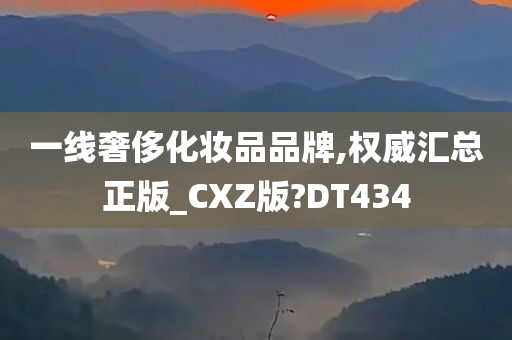 一线奢侈化妆品品牌,权威汇总正版_CXZ版?DT434