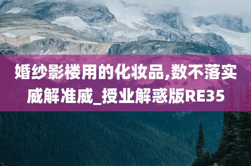 婚纱影楼用的化妆品,数不落实威解准威_授业解惑版RE35